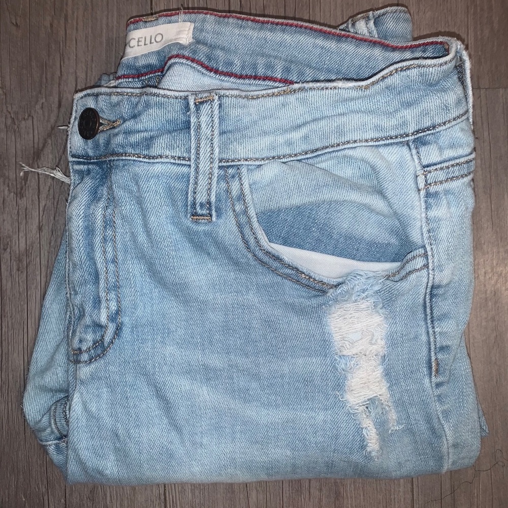 Distressed light was jeans